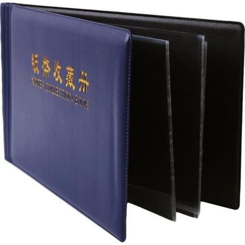 20 Pockets Collection Currency Storage Cash Holders Money Ticket Leather Stamps Protection Banknote Page Coins Note Album P V0U4