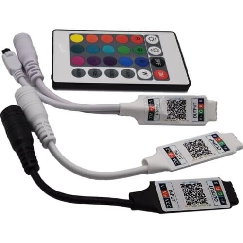 Led Controller LED Bluetooth-compatible RGB Controler LED Lights Controller mini Dimmer For DC5V 12V 24V RGB 3528 5050 LED Strip