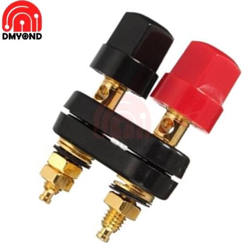 Red Black Banana Plug Couple Speaker Terminals Connector Post Power Amplifier Terminal Binding Post Banana Speaker Plug Jack