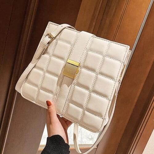 Lattice Square Crossbody bag 2021 Fashion New Quality PU Leather Womens Designer Handbag High capacity Shoulder Messenger Bag