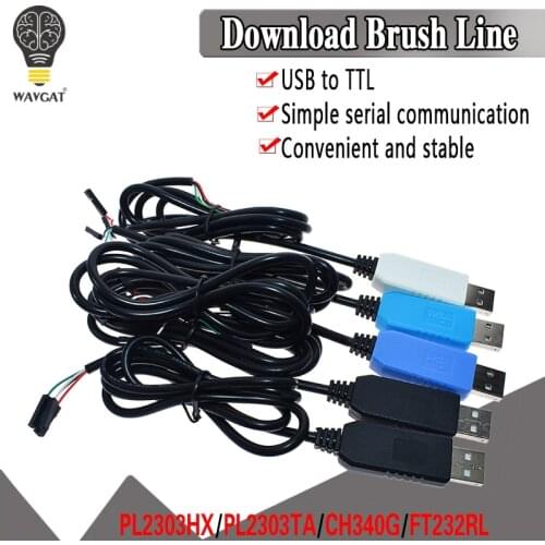 PL2303 USB to UART TTL Cable Module FT232RL PL2303HX USB Transfer to TTL RS232 Serial Port Adapter Module CH340 Download cable