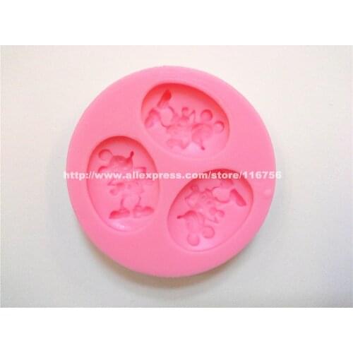 New! Free Shipping 3-Mouse Boy Shaped Silicone Mini Mold Cake Decoration Fondant Cake 3D Mold Food Grade Silicone Mould 251