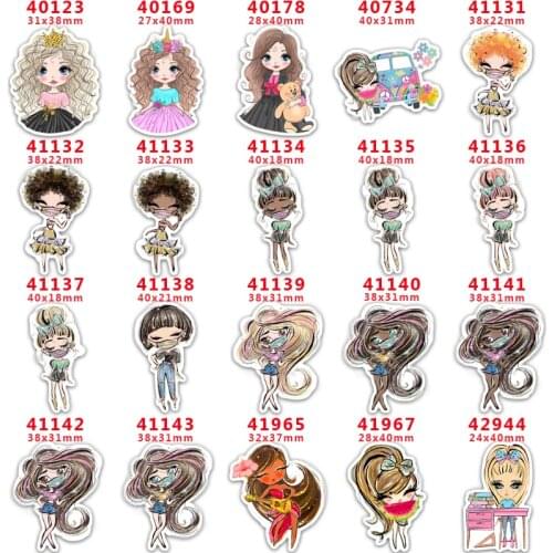 DIY Craft Supplies Sewing Accessories Cartoon Fairy Printed Planar Resins Mold 10 Pieces. PR-40123