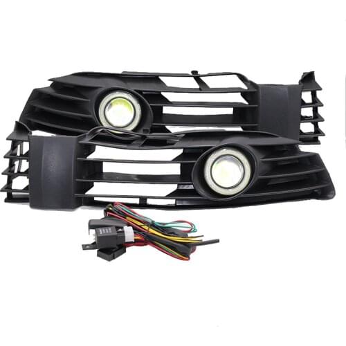 White light Fog light +Front Bumper Fog light Grille FOR VW Passat B5 5.0 2001 2002 2003 2004 2005