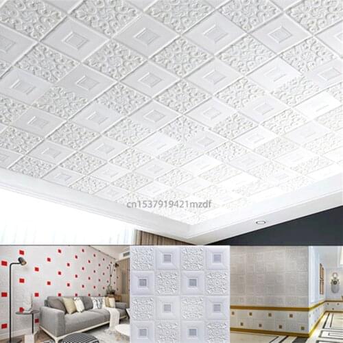 3D Self-Adhesive Solid Wall Stickers Roof Roof Stickers Soundproof Ceiling Decorative Wall Top Wallpaper Waterproof Wall Sticker