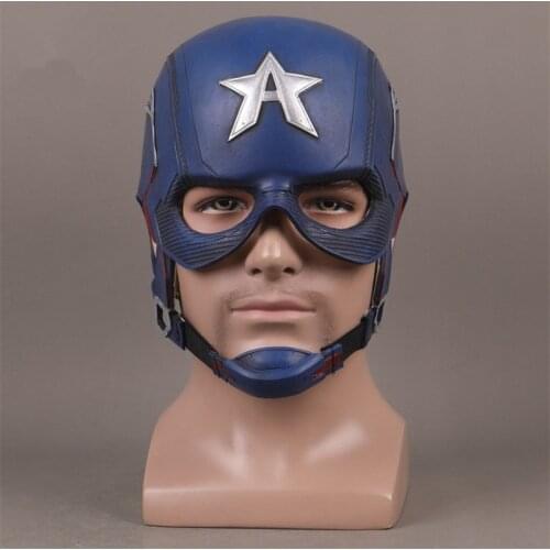 Superhero Captain Steve Rogers Cosplay Latex Mask Helmet Fight Masks Halloween Masquerade Party Carnival Costume