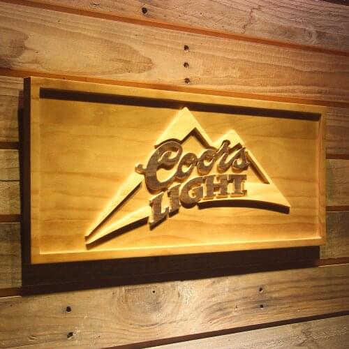 Coors Light Beer 3D Wooden Signs