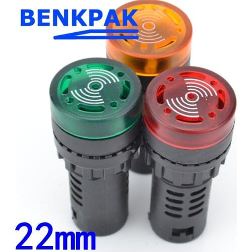 1pcs 22mm led Indicator buzzer 12v 24V 110v 220v
