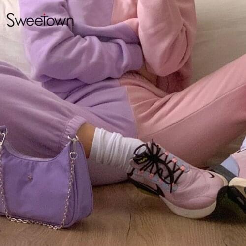 Sweetown Women's Trousers Harem Pants