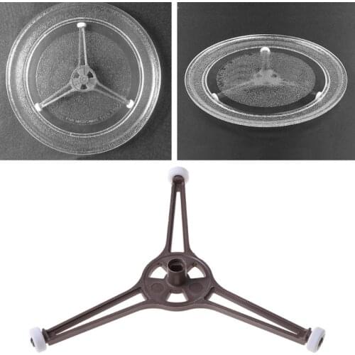 Microwave Oven Triangle Shaped Tray For Microwave Parts 24.5cm Flat Glass Plate