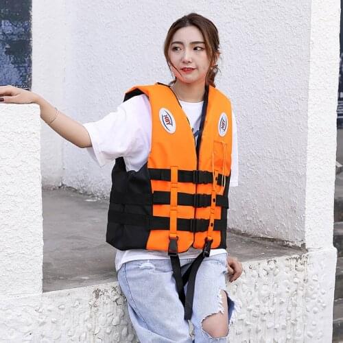 Universal Polyester Adult Children Outdoor Practical With Whistle Life Jacket Swimming Boating Ski Fishing Buoyancy Vest S-XXXL