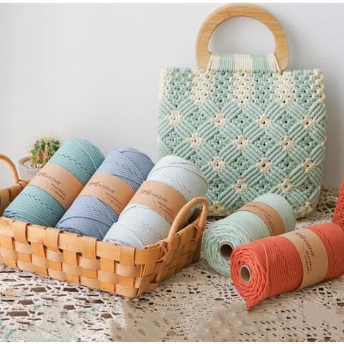 3mm diameter braided rope core-spun cotton rope DIY hand-woven bag color tag rope 100 meters ribbon