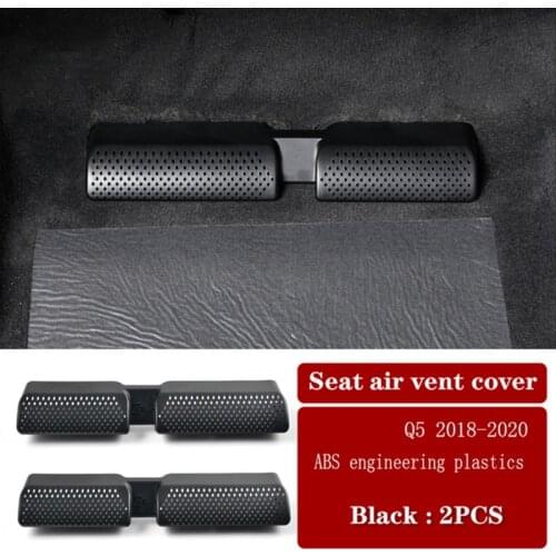 2Pcs for- Q5 18-20 Automotive Interior Seat Air Vent Cover Accessories Refit Protective Decorative Air Outlet ABS