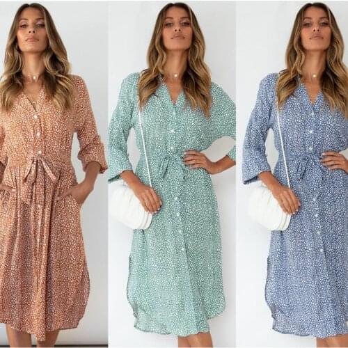 Women Dresses Autumn 2021 Sexy V Neck Leopard Print With Belt Beach Dress Long Sleeve A Line Maxi Dress Sundress Robe C2757