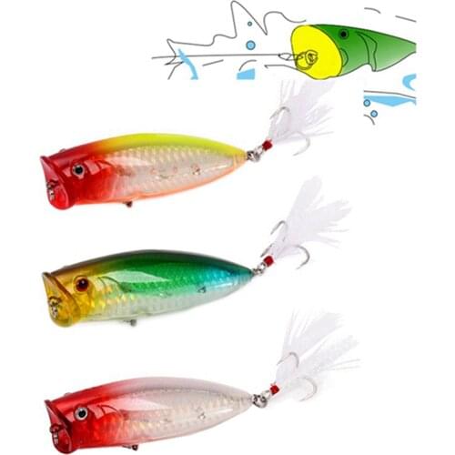 Artificial Wobbler Hard Bait Fishing Hook Top Water Big Splash Fishing Bait 8CM 19G Lnside Laser Mosaic Long Shot Soft Lure