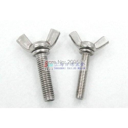 10pcs M6x30mm 304 Wing Bolt Butterfly Bolt Screws Freeship