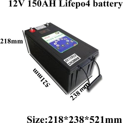 12V 150Ah LiFepo4 Battery Pack for Solar System Caravans Motorhomes Camper Trailers Marine Mobility Scooters Golf Trolley
