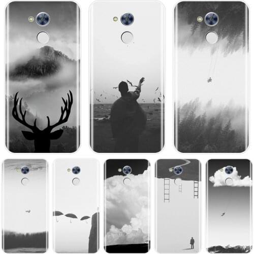 TPU Back Cover For Huawei Honor 6 5A 4X 5X 6X Black White Art Retro Soft Silicone Phone Case For Huawei Honor 4C 5C 6A 6C Pro