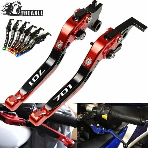 CNC Aluminum Motorcycle Accessories Folding Extendable Adjustable Brake Clutch Levers Motorbike For Husqvarna 701 2017-2018