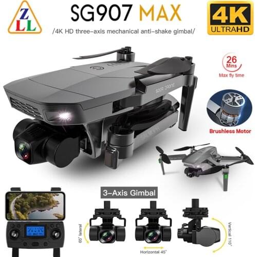 SG907 MAX GPS Drone with 3-Axis Gimbal Camera 4K HD 5G Wifi FPV Optical Flow Brushless Professional Quadcopter Dron