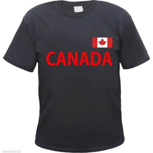 Canada T-Shirt - Black/Red - Flag Pressure - S to 3XL - Canada Ottawa America