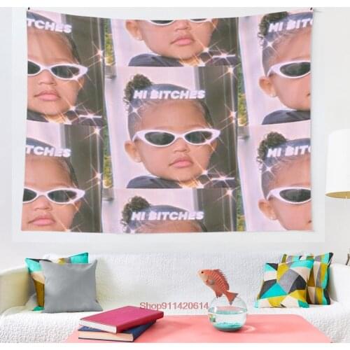 Hiiii stormi tapestry wall decoration Mandala tapestry witchcraft Bohemian Hippie home decoration yoga mat