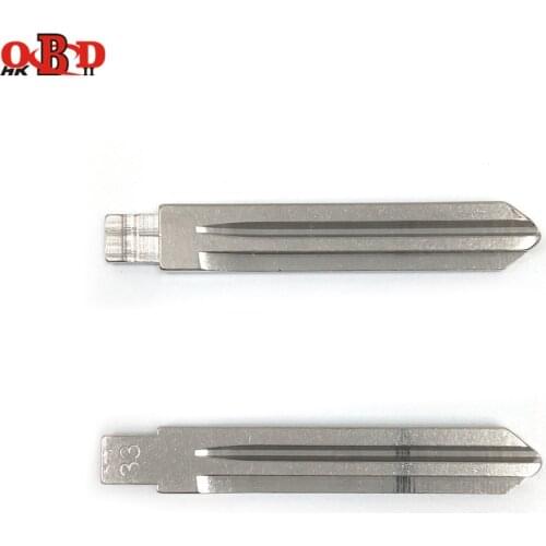 HKOBDII 10 pcs/lot Metal Blank Uncut Flip KD Remote Key Blade Type 33# for Hyundai NF