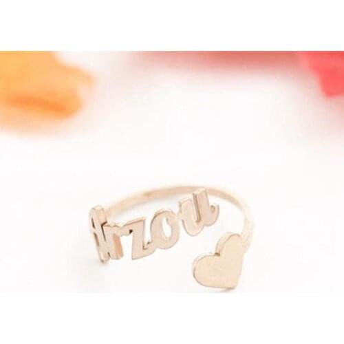 Custom Name Heart Ring Couple Anillos Jewelry Personalized Letter Ring Rose Gold Stainless Steel Initial Customized Rings