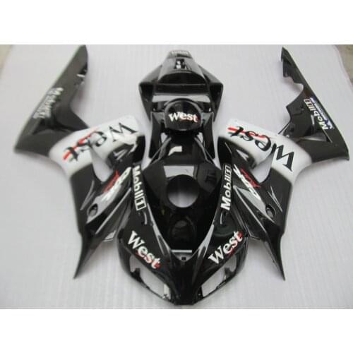 Injection molding ABS plastic fairing kit for Honda CBR1000RR 06 07 west sticker black fairings set CBR1000RR 2006 2007 FC24