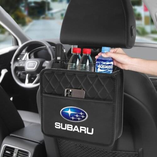 Leather Car Seat Back Storage Box High Capacity Sundries Organizer Bag For Subaru Impreza WRX Forester Legacy Impreza Outback ST