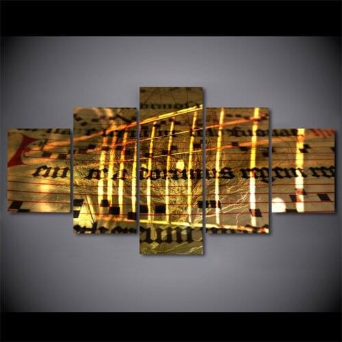 Unframed HD Art Home Decoration Posters Modular Picture Wall 5 Panel Music Strings Living Room Printed Modern Painting On Canvas