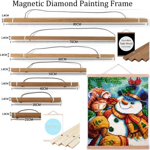 New Style Magnetic Wood Diamond EmbroIdery Frame Diamond Mosaic Sale Frame Diamond Painting Frame Christmas gift decoration home