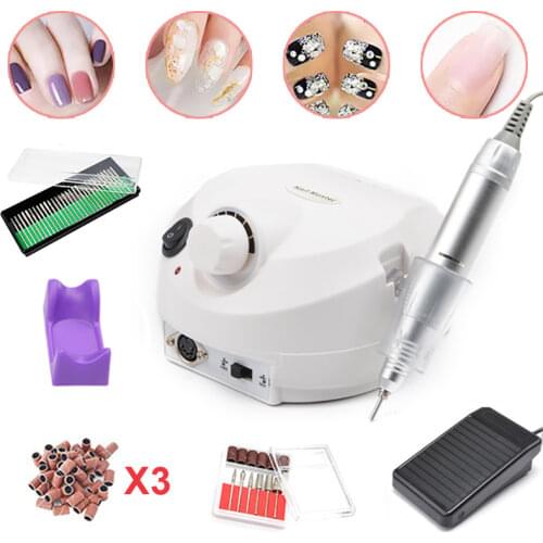 New 35000RPM Electric Nail Drill Manicure Machine Apparatus for Manicure Pedicure Nail File Tools Drill Polish Bits Tools Kits