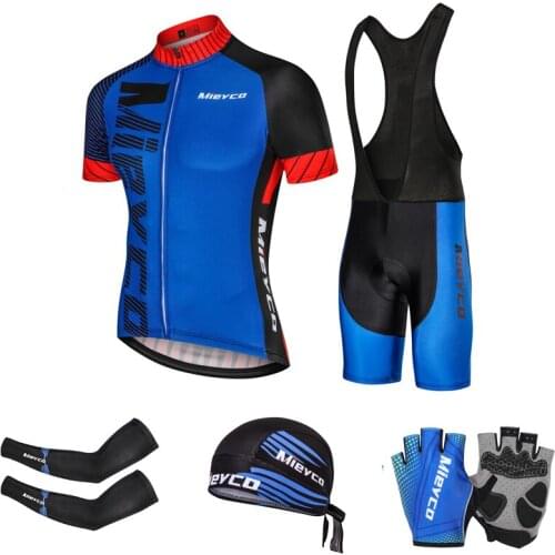 Pro Summer Cycling Jersey Set Maillot Ciclismo Hombre Mountain Bicycle Racing Clothes 100% Polyester MTB Bicicleta Clothing Suit