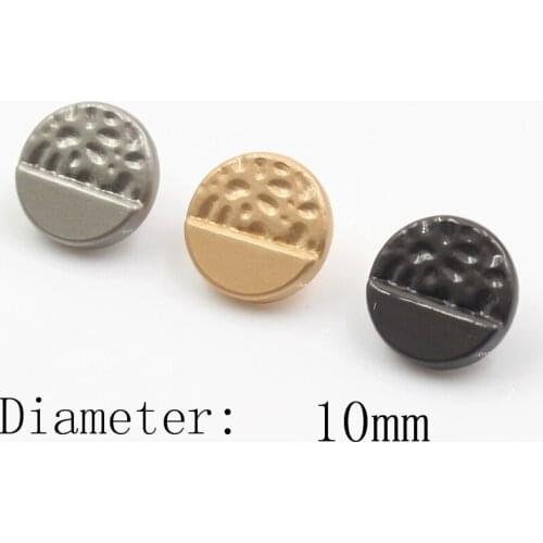 10mm 10pcs/lot smooth metal button gold sweater coat decoration shirt buttons accessories DIY JS-0042