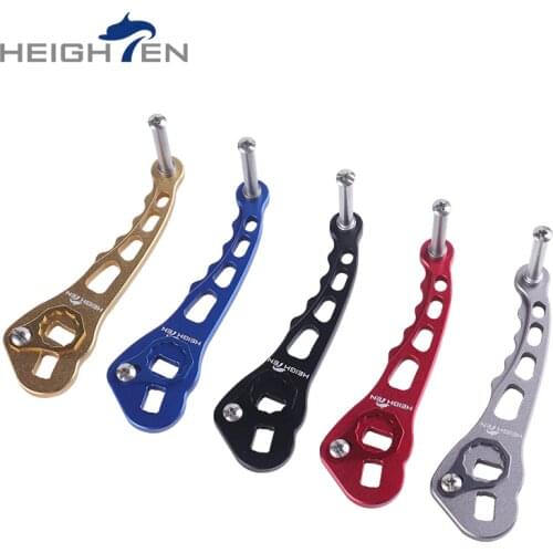 HEIGHTEN Single Fishing Reel Handle Aluminum Alloy 90mm for Baitcasting Tackle Tools Stainless Steel Shaft Fishing Accessories