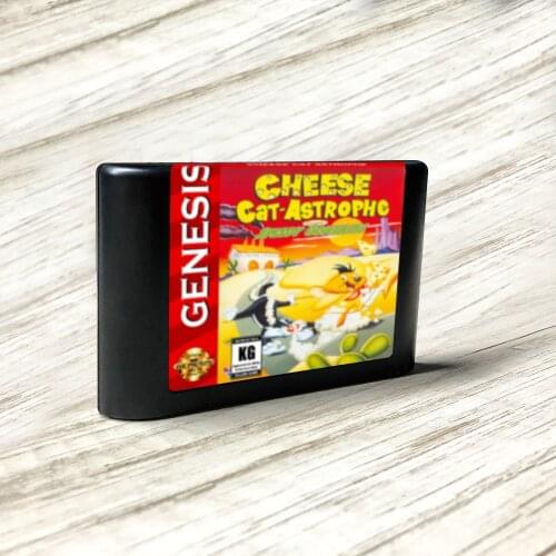 Cheese Cat - Astrophe Starring Speedy Gonzales - USA Label Flashkit MD Card for Sega Genesis Megadrive Video Game Console
