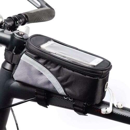 PU Material Waterproof Bicycle Bag Bike Frame Front Top Tube Bag Touch Screen for Moilbe Phone MTB Moutain Road Bike Bag