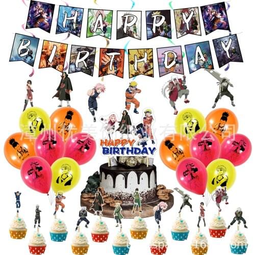 Naruto Childrens Birthday Themed Party Decoration Balloon Boys Girls Holiday Toys Baby Shower Decoraciones Para Fiestas Ballons