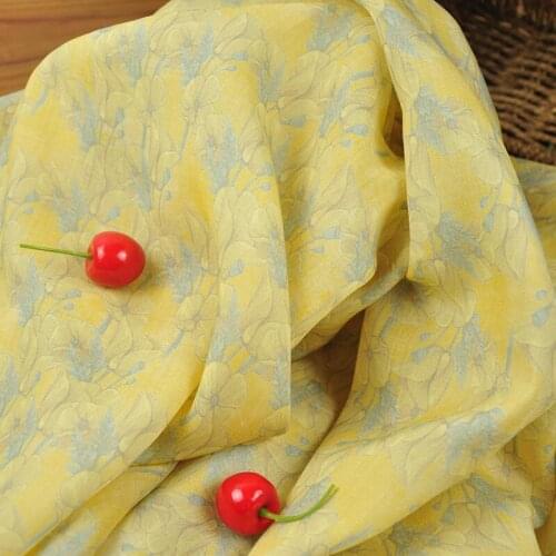 High end pure ramie fabric Floral printing sewing Skirt Dress shirt Robe tissu