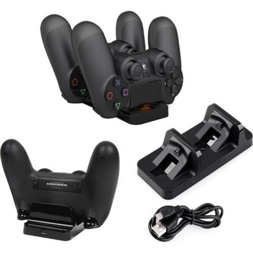 Dual USB Charging Dock for Sony PlayStation 4 Wireless Controller Double Handle Wireless Dual USB Charging Dock Station for PS4