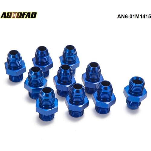 10PCS/LOT AN6 To M14*1.5 Oil /Fuel Line Hose /Fuel Pump/Hose Union End Fitting Adaptor Aluminum AN6-01M1415