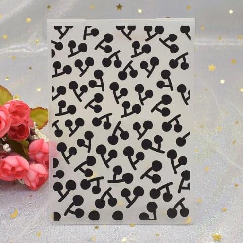 3D Cherry Pattern Embossing Folders for DIY Scrapbooking Paper Card Making Craft Plastic Embossing Template Stencil