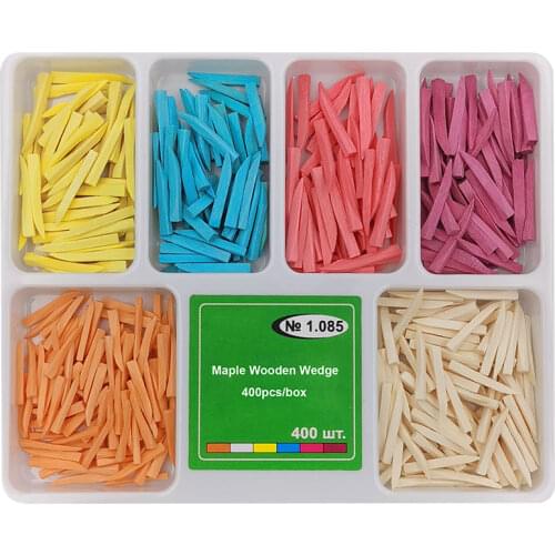 400pcs Dental Wooden Wedges 1.085 Interdental Contoured Dental Wedges Nonexpansion With Water Original Russia Imported Dentistry