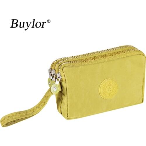 Buylor Womens Wallet Canvas Clutch Bag Smart Phone Bag Lady Handbag Key Coin Purse Makeup Handbag