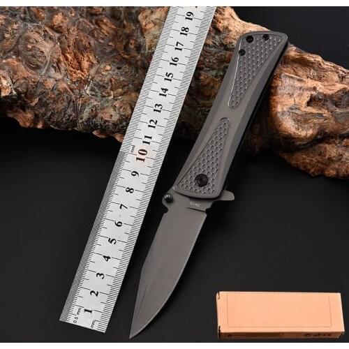 Black Folding Knife Wilderness Survival Hunting Knife Portable Tactics Pocket Knife
