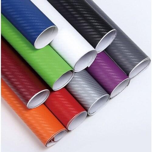 Hot 1.27mx30cm Carbon Fiber Vinyl Car Wrap Sheet Bubble Free Roll Film 3D Car Stickers Decals Car Styling Accessories Hot Sale