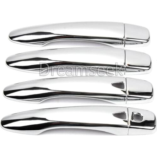 Door Handle Cover For Nissan X-Trail Rogue Qashqai 2014-2017 With Smart Key Hole ABS Chrome Molding Trim Bezel