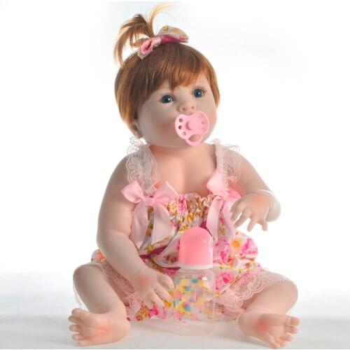 22inch 55cm reborn Full silicone reborn baby doll toy dolls Lifelike vinyl newborn toddler bathe babies girls toy birthday gifts