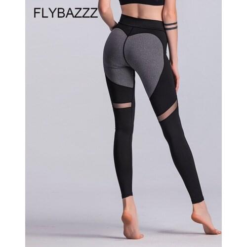 DropShip Women Heart Yoga Leggings High Quality Elastic Patchwork Push Up Sports Legging Fitness Dry Quick Breathable Slim Pants